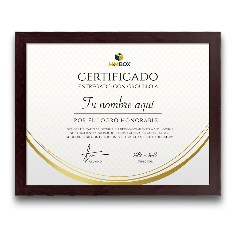 RECO-ENT04 – Marcos para diploma M&M Box